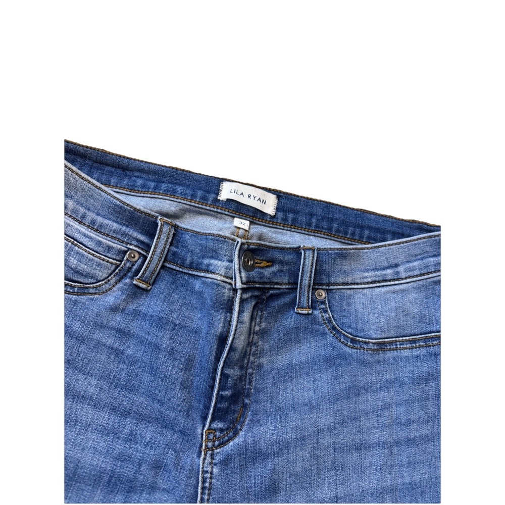 Lila Ryan Women's Cropped Capri Jeans‎ Size 32 Mid Rise Stretch Denim